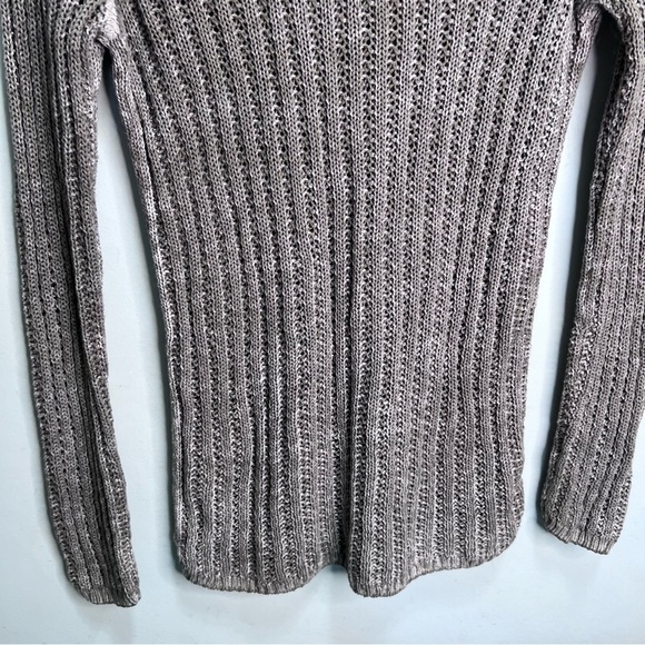 Tommy Bahama Tan Knit Linen Vneck Long Sleeve Shirt Size XS Neutral Classic - Picture 8 of 10